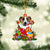 Whippet-Christmas Bag Gift-Two Sided Ornament