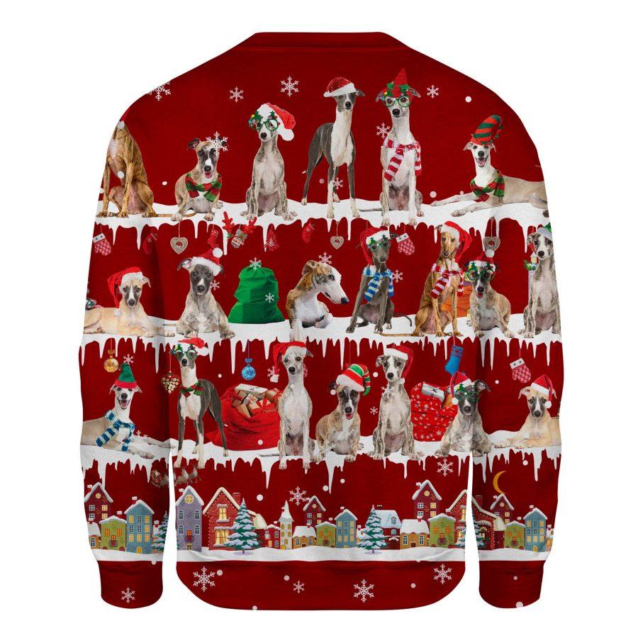 Whippet - Snow Christmas - Premium Sweatshirt