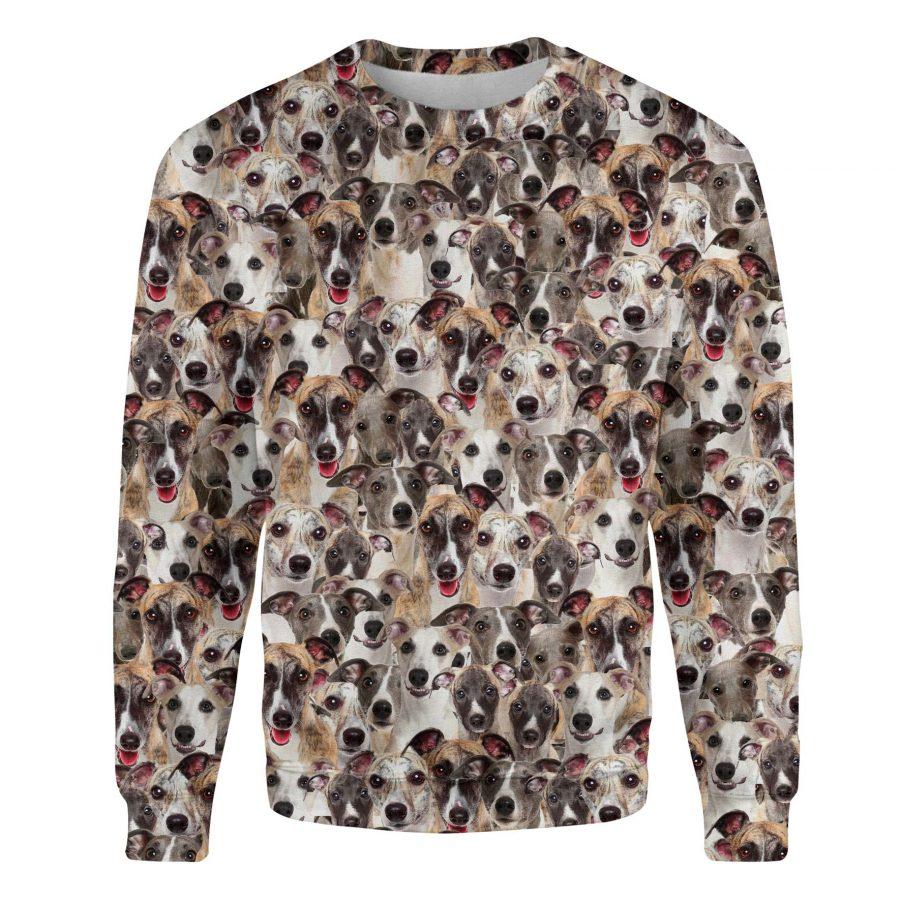 Whippet - Full Face - Premium Sweatshirt