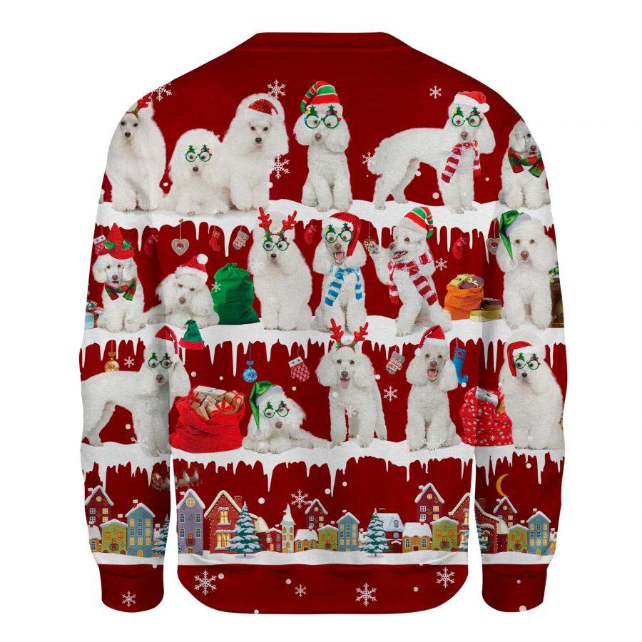 White Poodle - Snow Christmas - Premium Sweatshirt