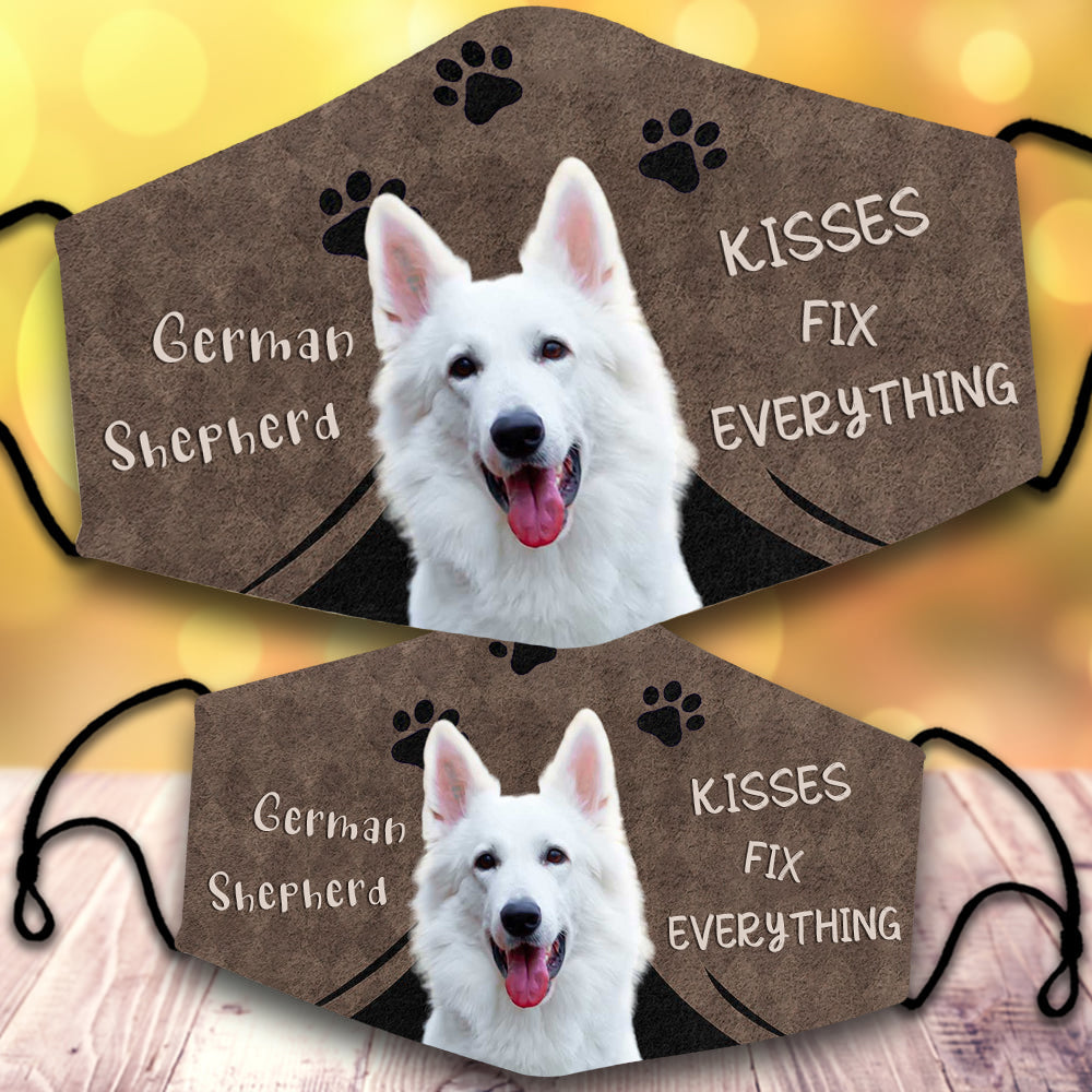 White German shepherd-Kisses Fix Everything-Veil