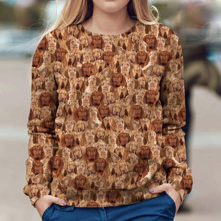 Wirehaired Vizsla - Full Face - Premium Sweatshirt