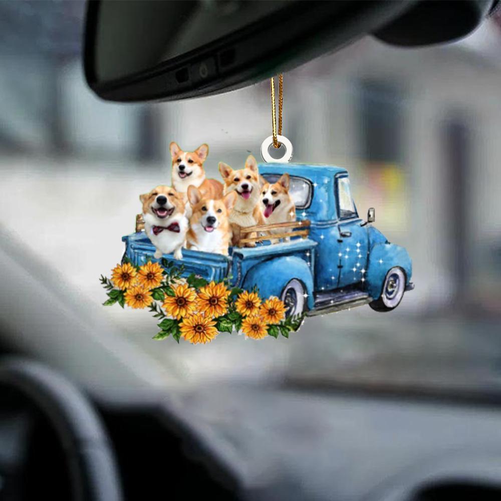 Corgi -Take The Trip Classic- Two Sided Ornament