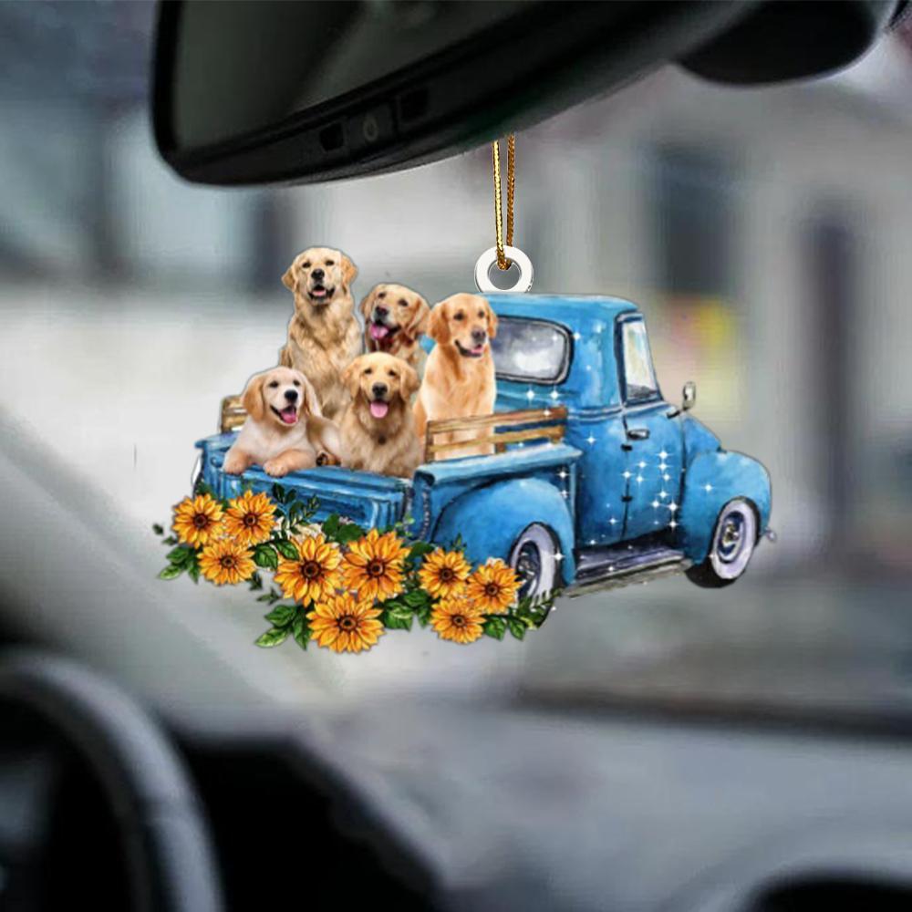 Golden Retriever -Take The Trip Classic- Two Sided Ornament