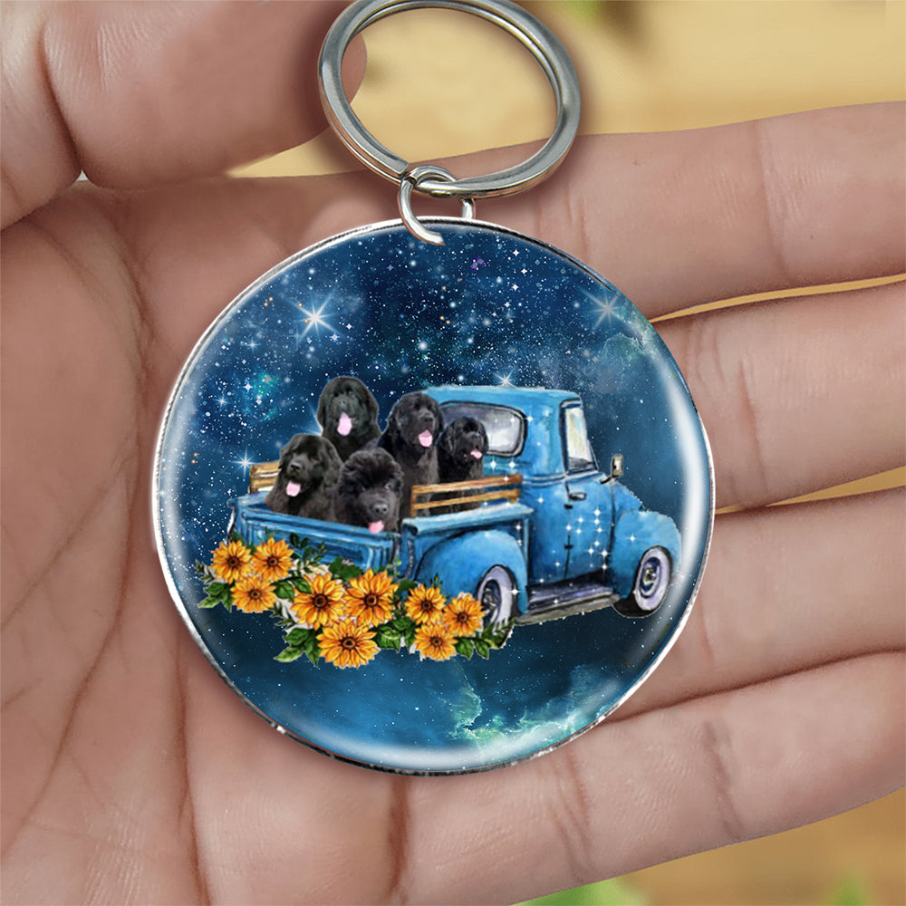 With Newfoundland TAKE THE TRIP CLASSIC-Round Resin Epoxy Metal Keychain