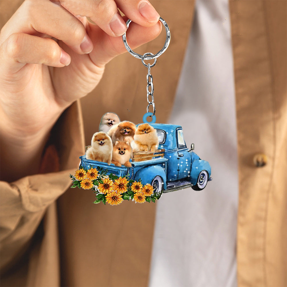 With Pomeranian Take The Trip Keychain
