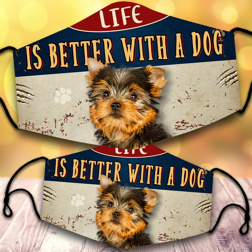 Yorkshire Terrier-Life Is Better With A Dog-Veil
