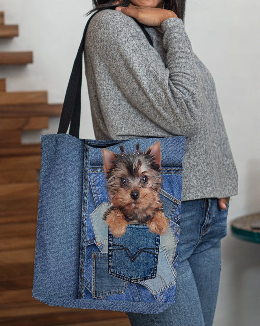 Yorkshire Terrier-in pocket2-Cloth Tote Bag