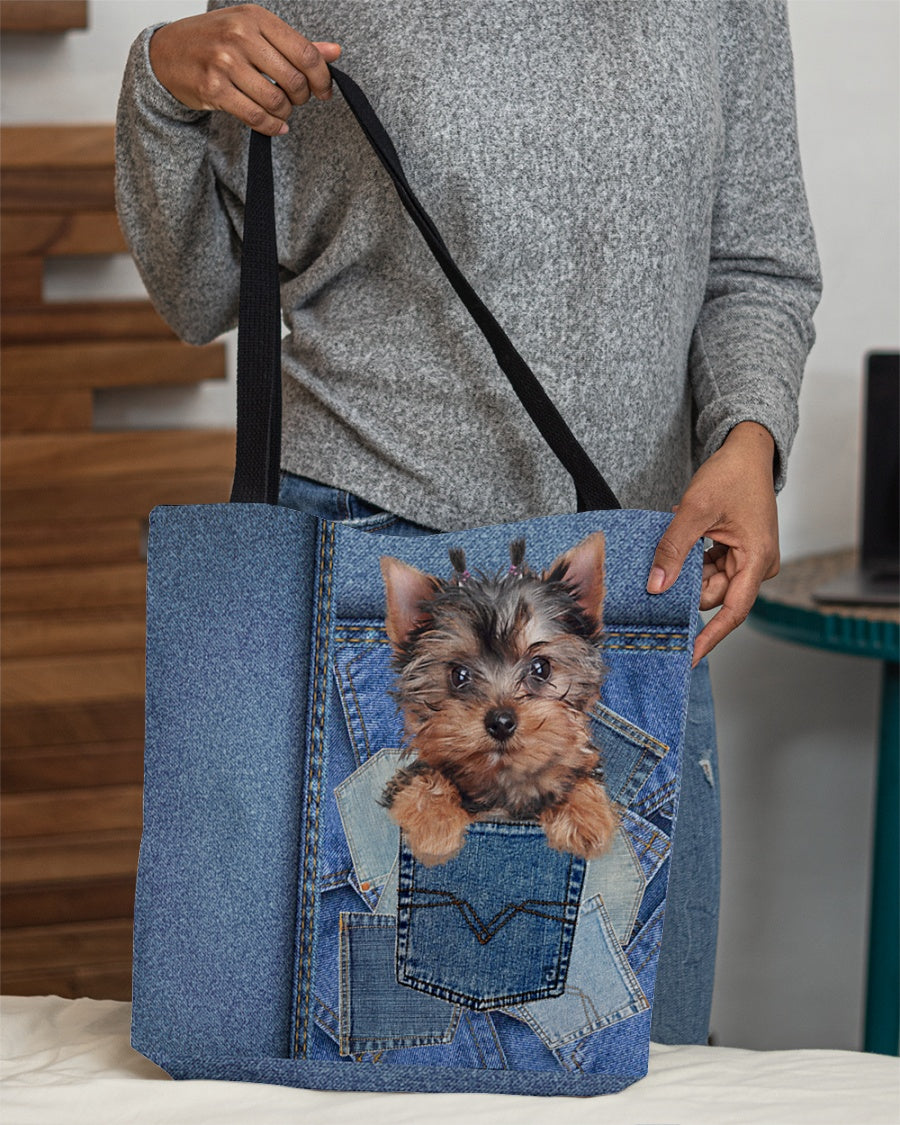 Yorkshire Terrier-in pocket2-Cloth Tote Bag