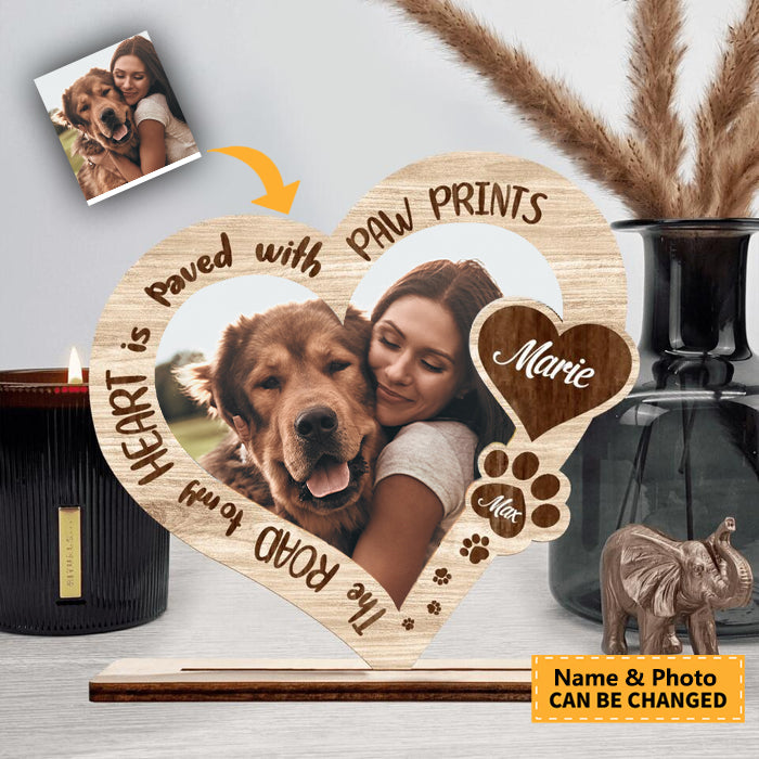 Custom Personalized Memorial Dog Mom Personalized Upload Photo Wooden Plaque