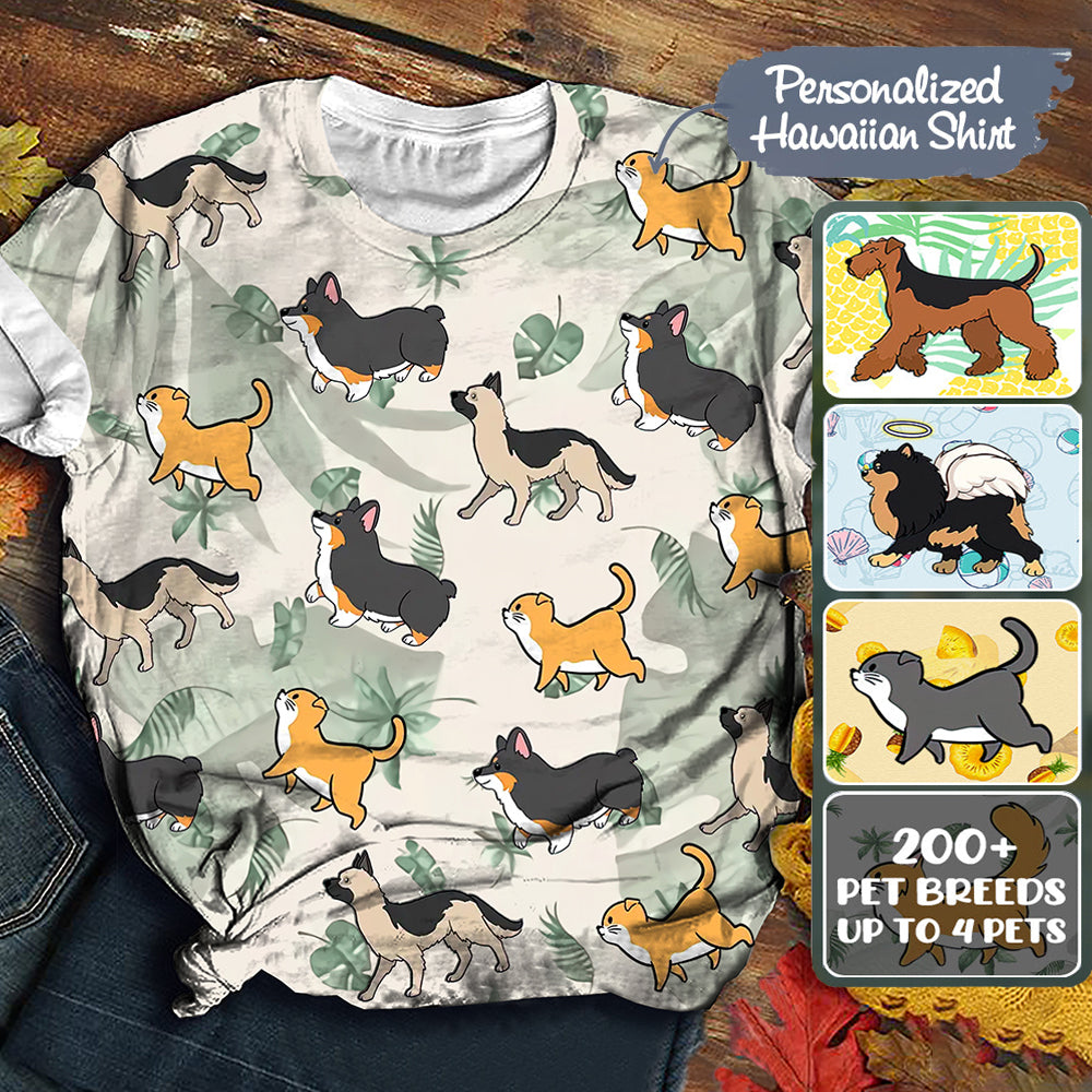 Dog &amp; Cat Hawaii T-shirt - Personalized Hawaii T-shirt