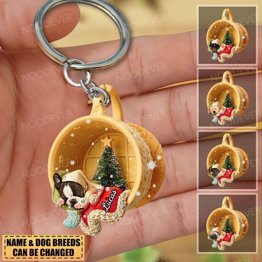 Sleeping in a tiny cup Christmas Holiday-Two Sided Ornament