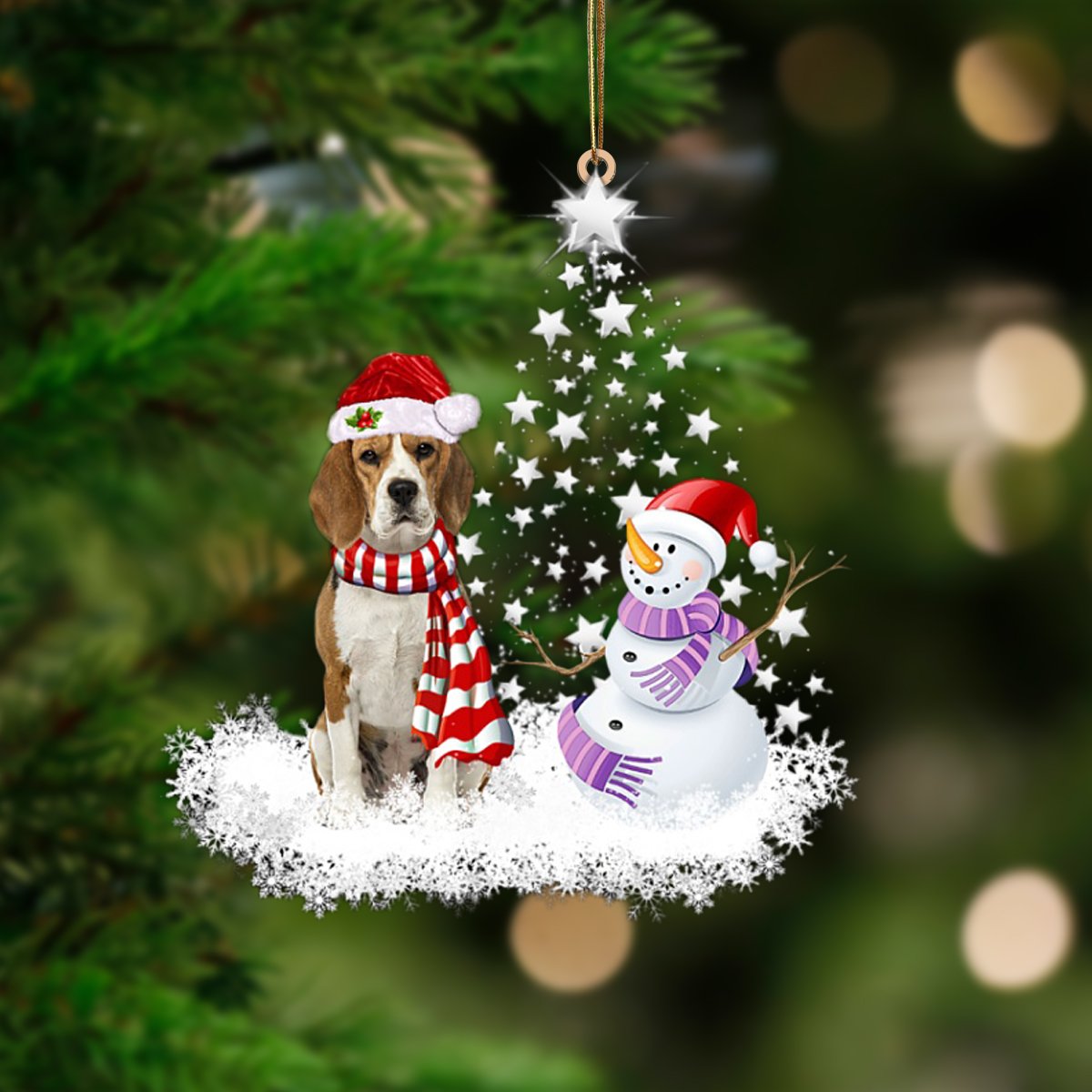 beagle-Star Tree Hanging Ornament