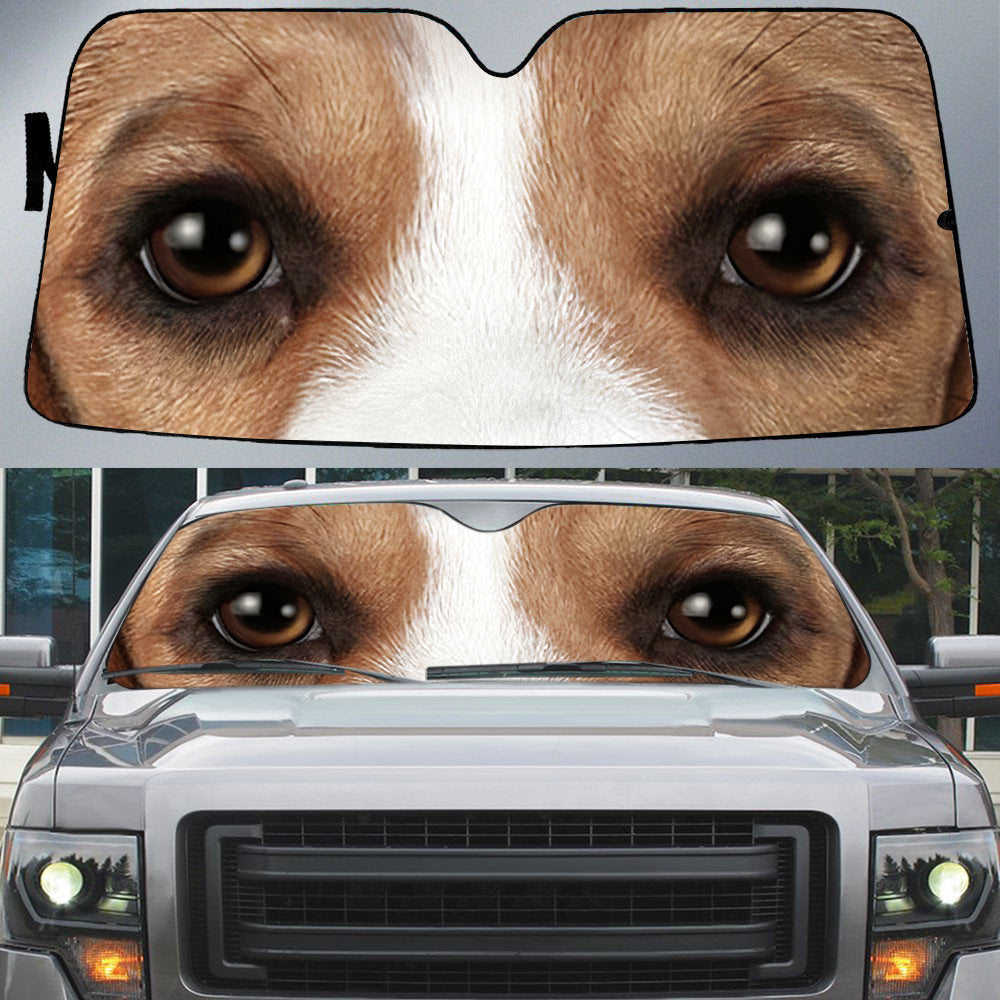 Beagle (2)'s Eyes-Beautiful Dog Eyes Car Sun Shade Cover Auto Windshield