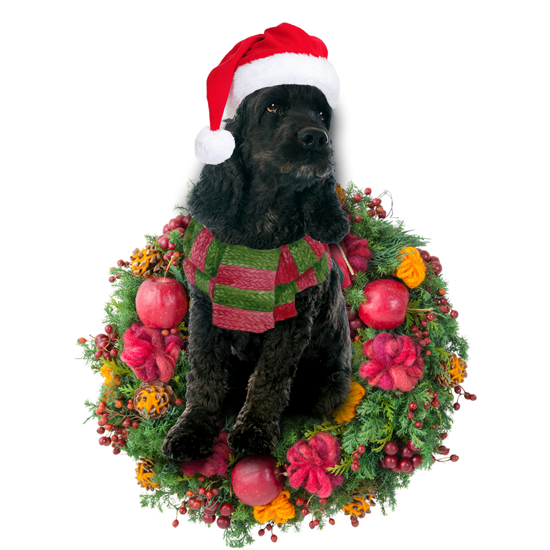 Black Cocker Spaniel Christmas Ornament