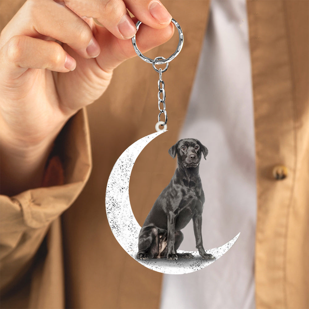 Black Labrador-Sit On The Moon Keychain