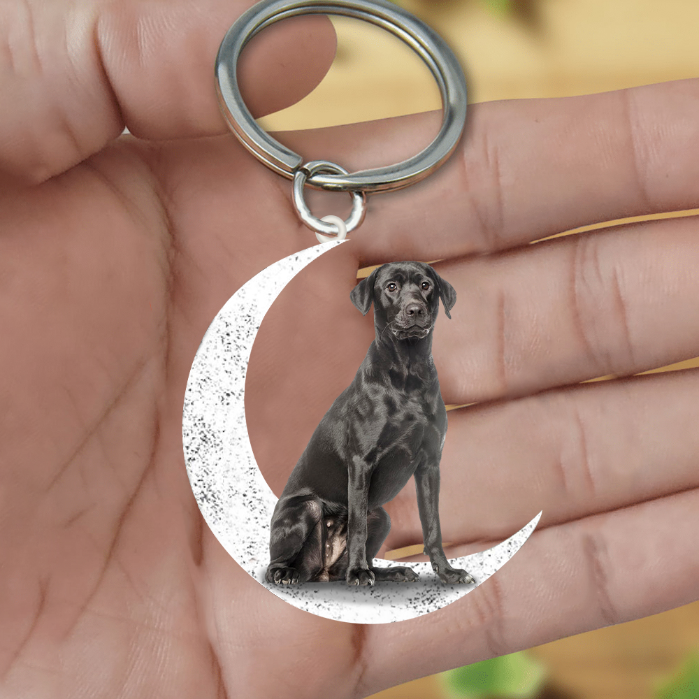 Black Labrador-Sit On The Moon Keychain