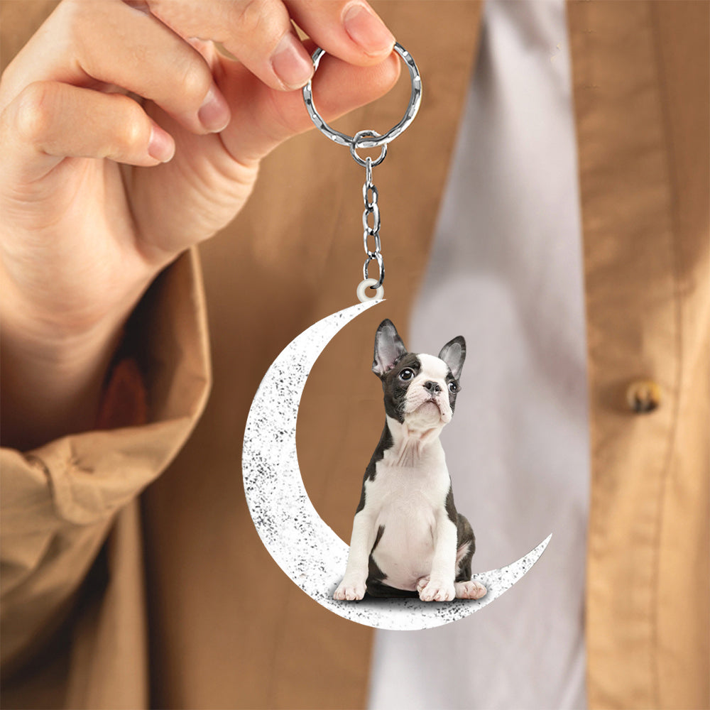 Boston-Sit On The Moon Keychain