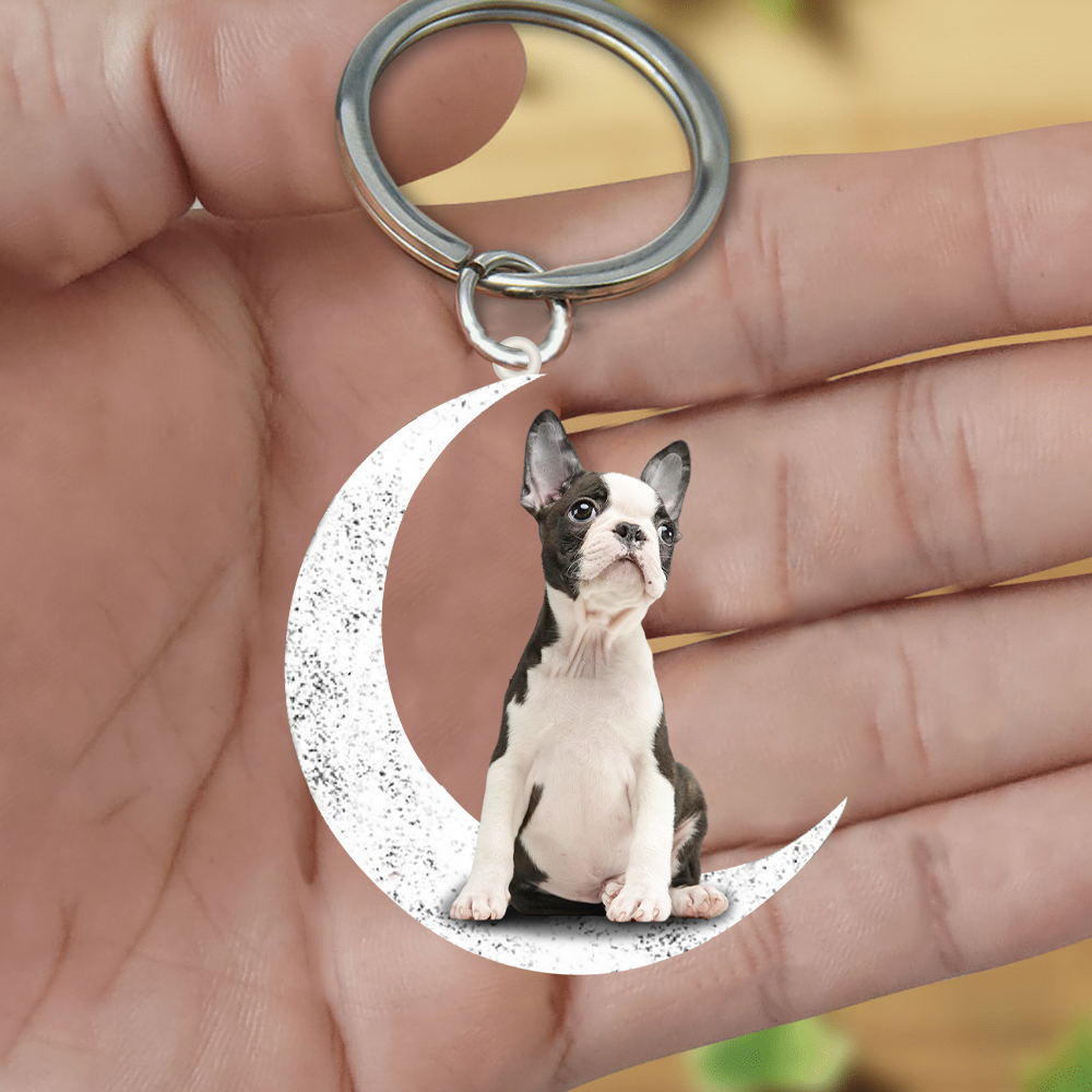 Boston-Sit On The Moon Keychain