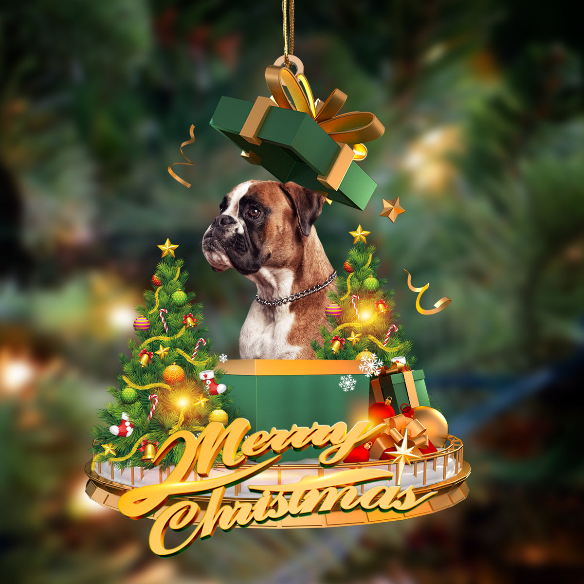 Boxer-Christmas Gifts&amp;dogs Hanging Ornament