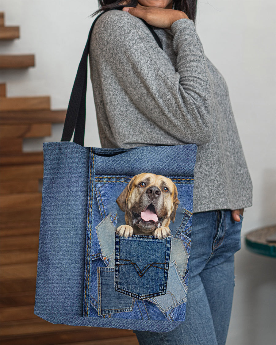 bullmastiff-in pocket2-Cloth Tote Bag