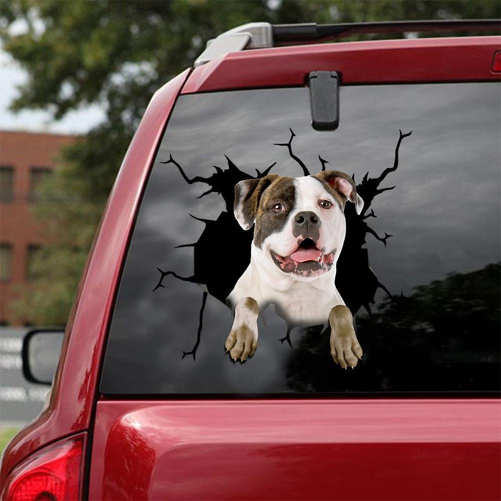 AMERICAN BULLDOG CRACK CAR STICKER 6