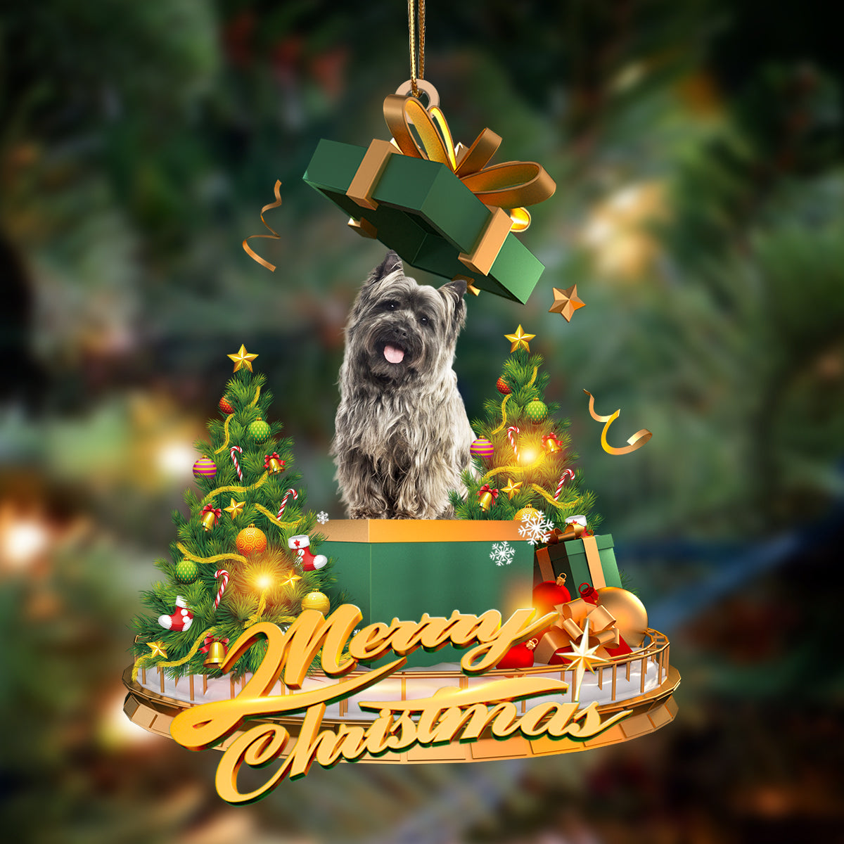 Cairn terrier -Christmas Gifts&amp;dogs Hanging Ornament