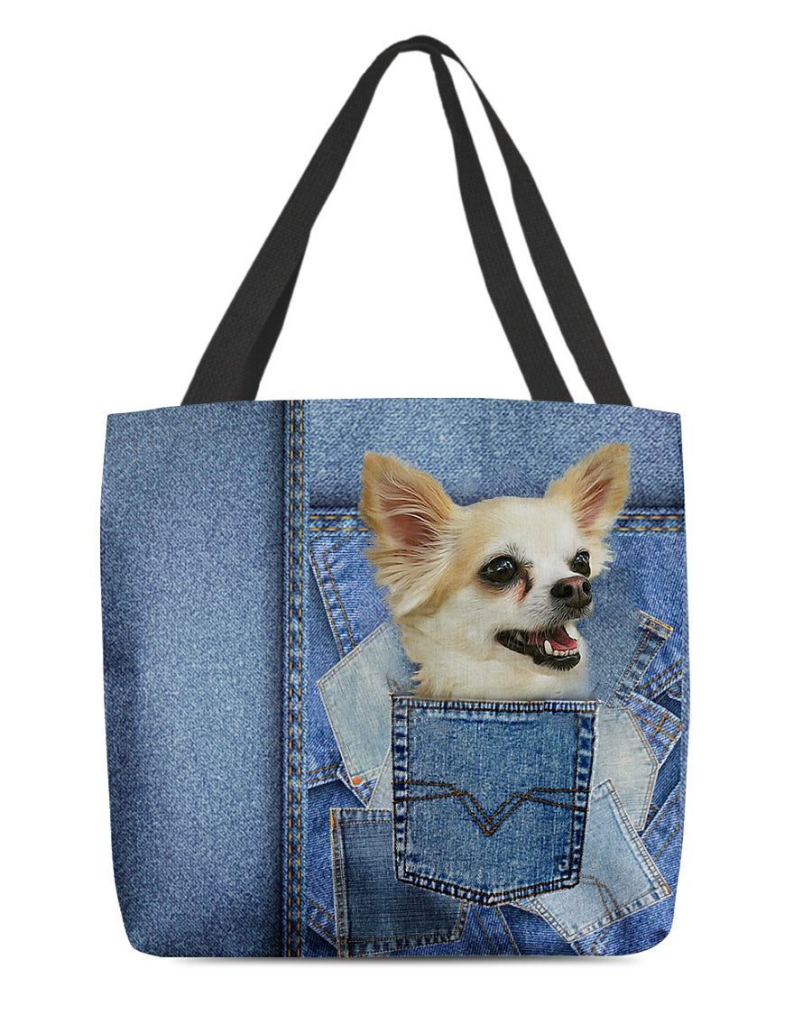 chihuahua1-in pocket2-Cloth Tote Bag