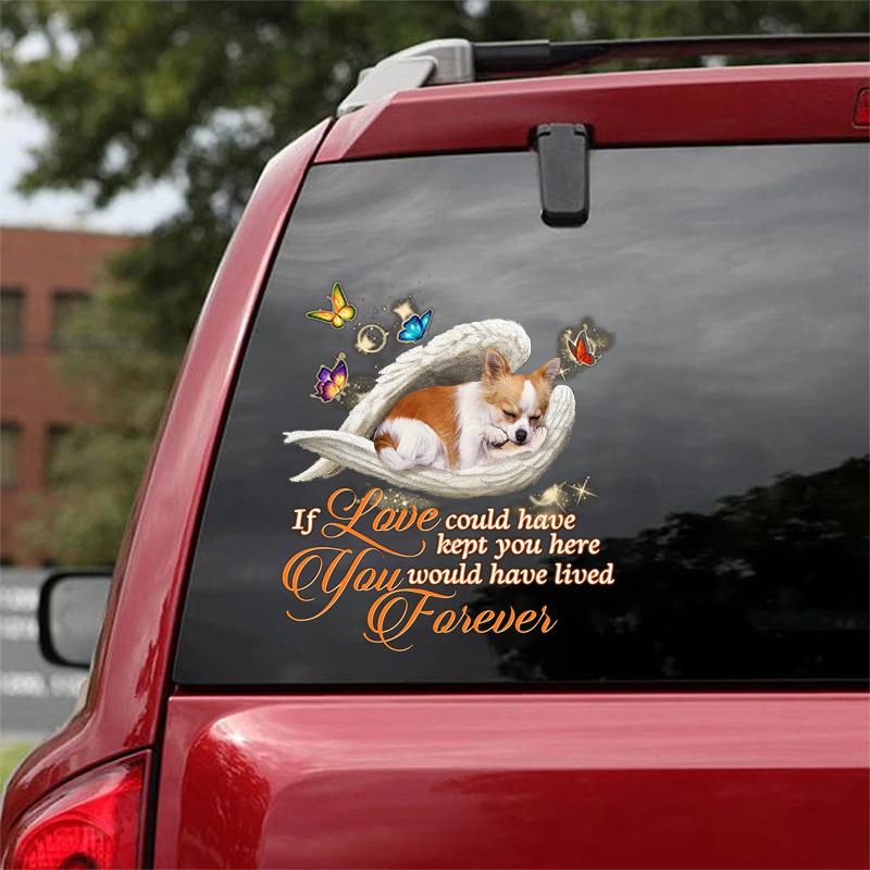 chihuahua Sleeping Angel Lived Forever Decal
