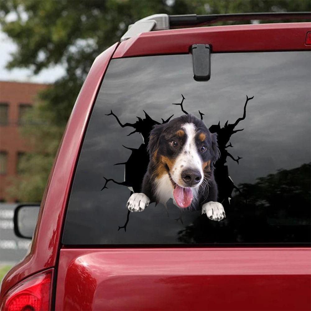 Bernese Mountain Crack Car Sticker, Toilet Sticker, Fridge Sticker 15