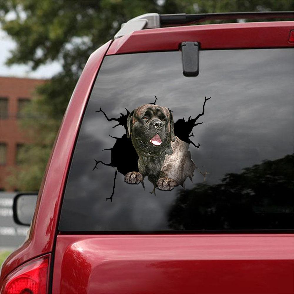 English Mastiff Crack Car Sticker, Toilet Sticker, Fridge Sticker 8