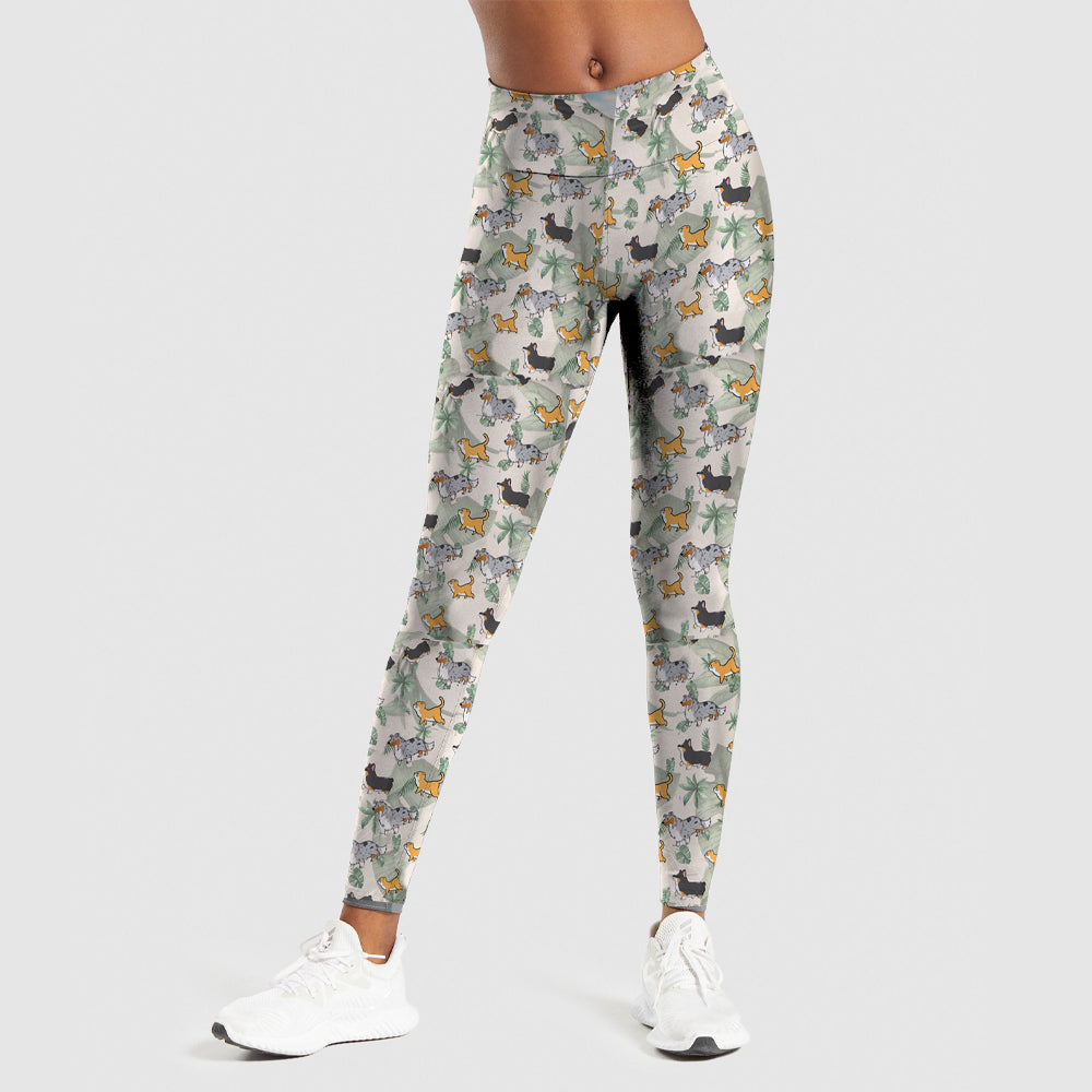 Dog &amp; Cat Sunshine Liquid High Waist Leggings-Personalized High Waist Leggings