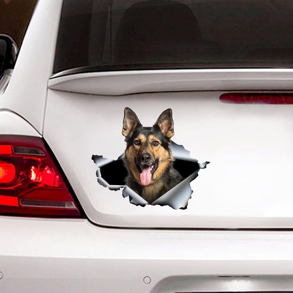 FUNNY GERMAN SHEPHERD CAR STICKER LOVER