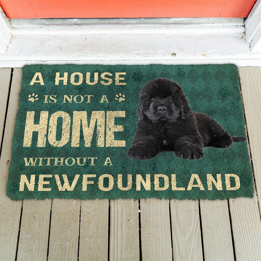 Noodever 3D A House Is Not A Home Newfoundland Dog Doormat