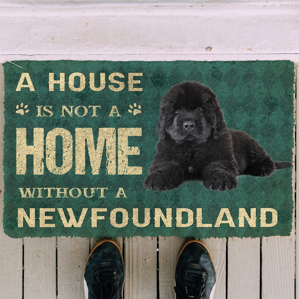 Noodever 3D A House Is Not A Home Newfoundland Dog Doormat