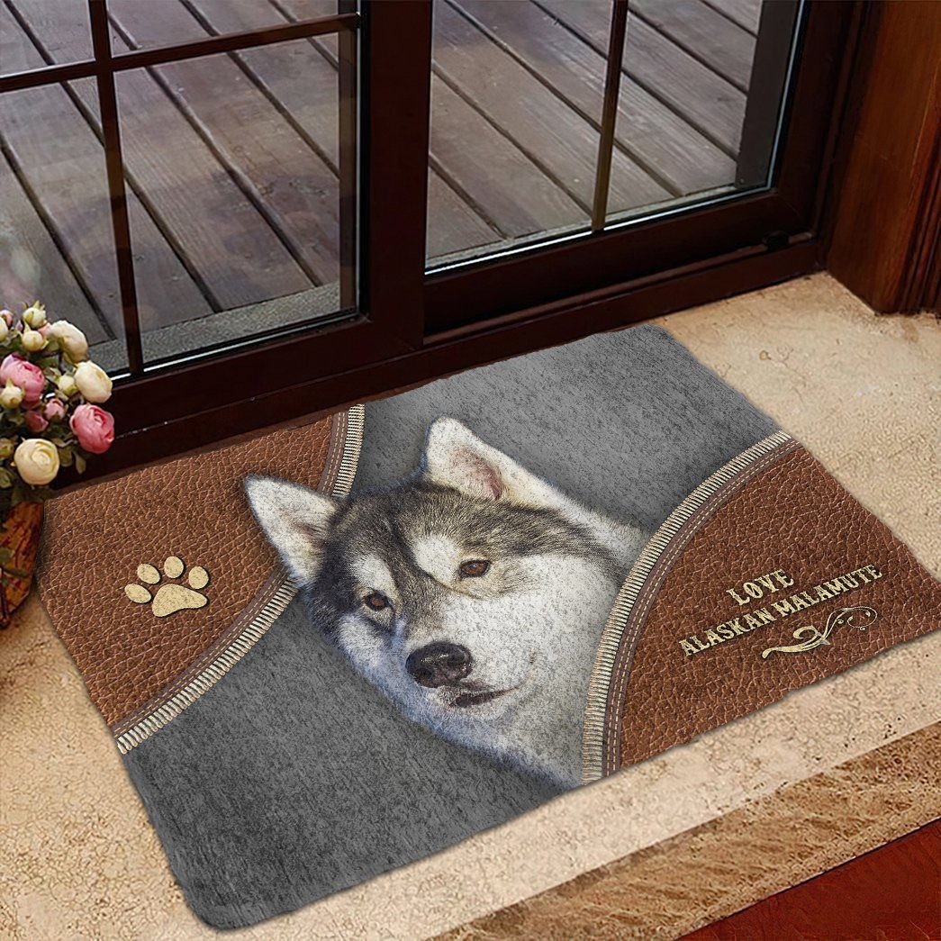 Noodever 3D Alaskan Malamute Doormat