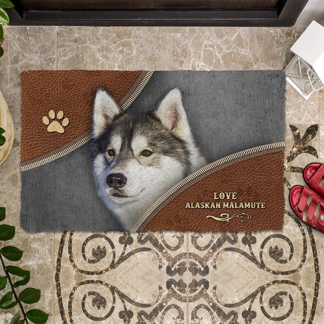 Noodever 3D Alaskan Malamute Doormat