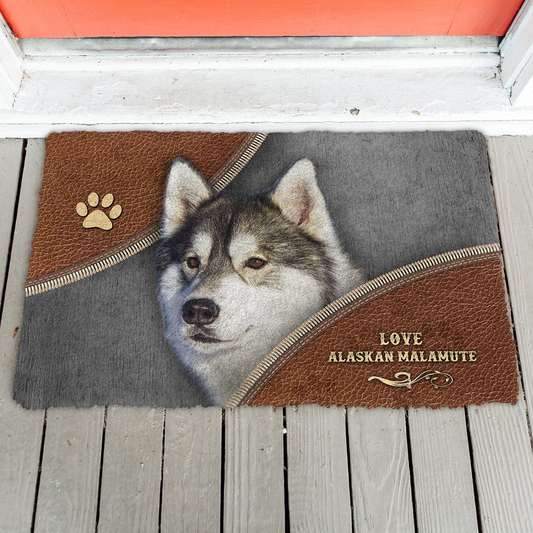 Noodever 3D Alaskan Malamute Doormat