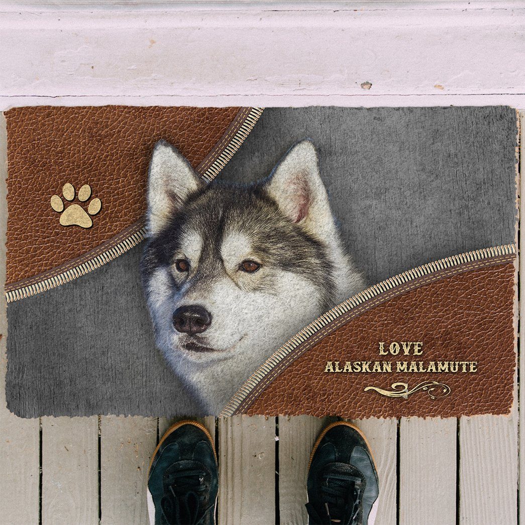 Noodever 3D Alaskan Malamute Doormat