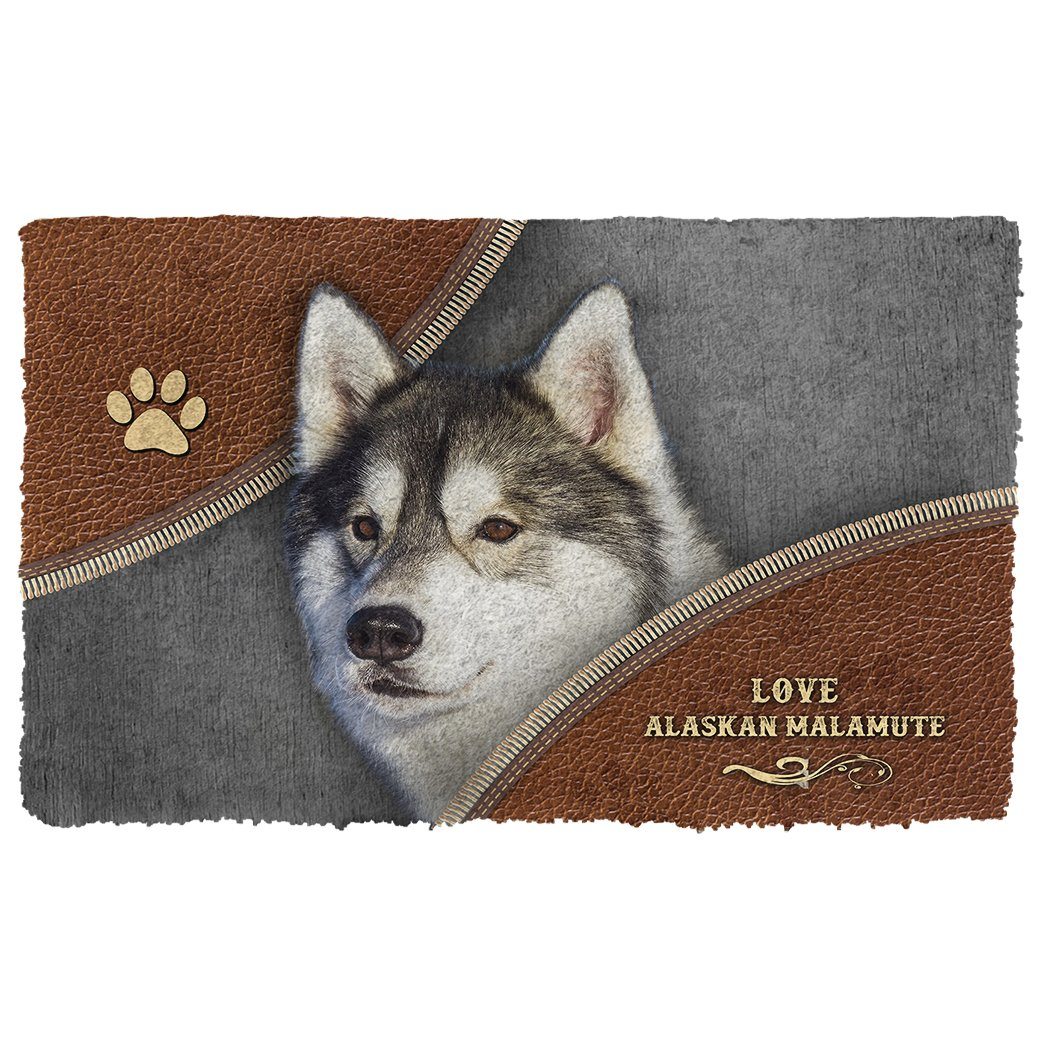 Noodever 3D Alaskan Malamute Doormat