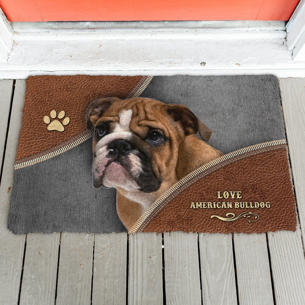Noodever 3D American Bulldog Doormat