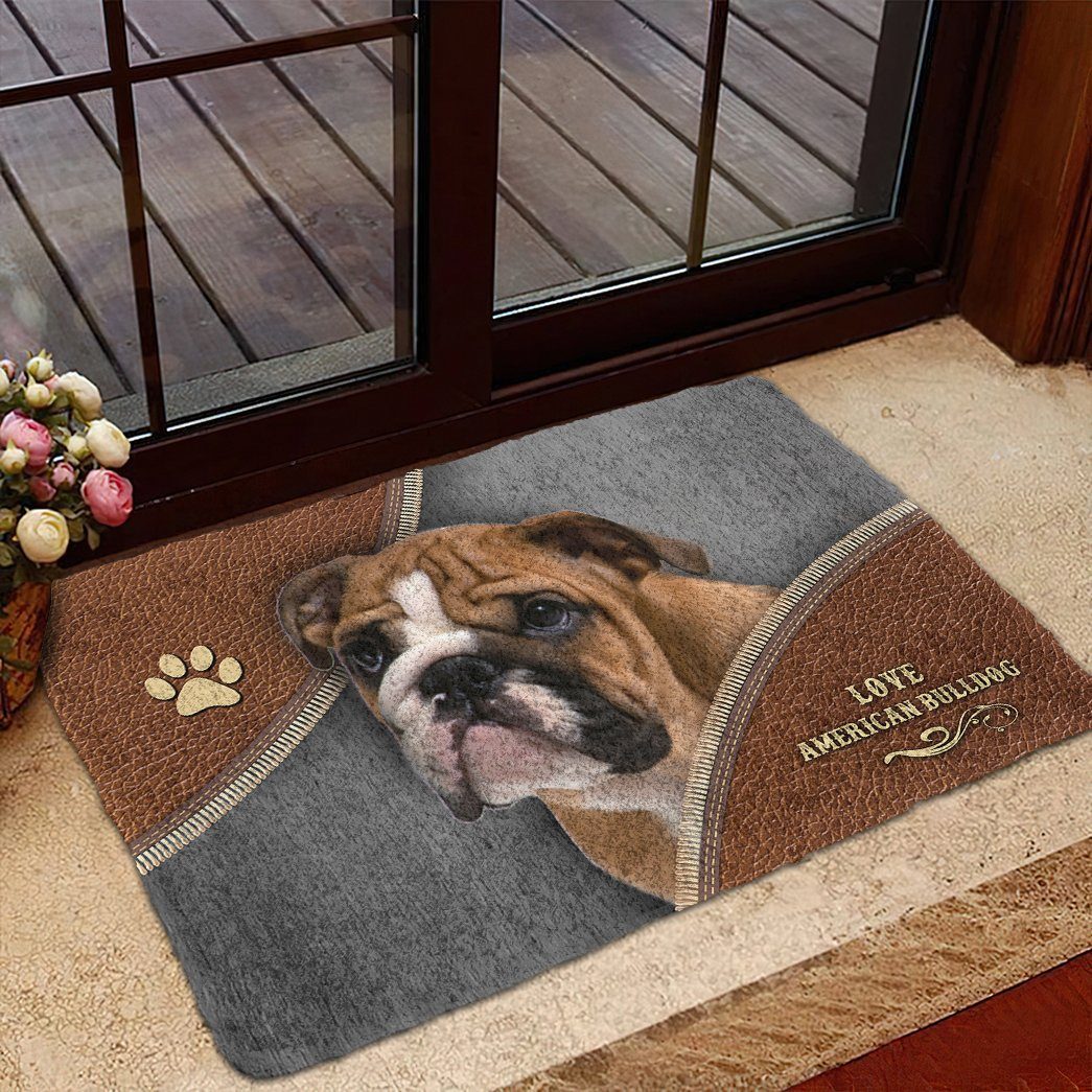 Noodever 3D American Bulldog Doormat