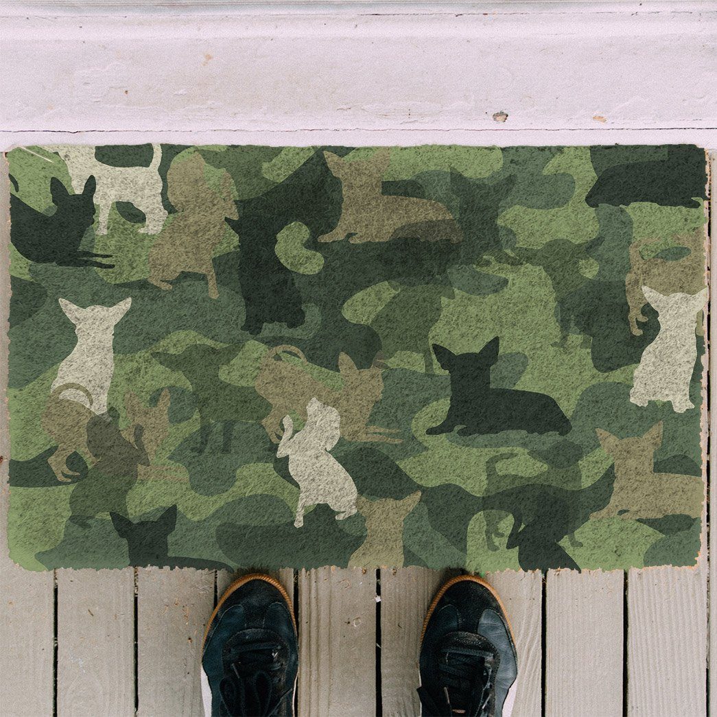 Noodever 3D Chihuahua Camo Doormat