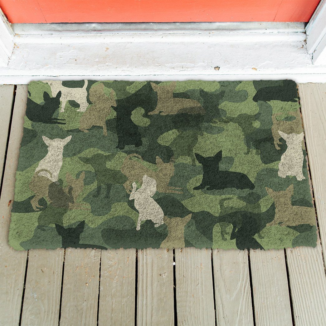 Noodever 3D Chihuahua Camo Doormat