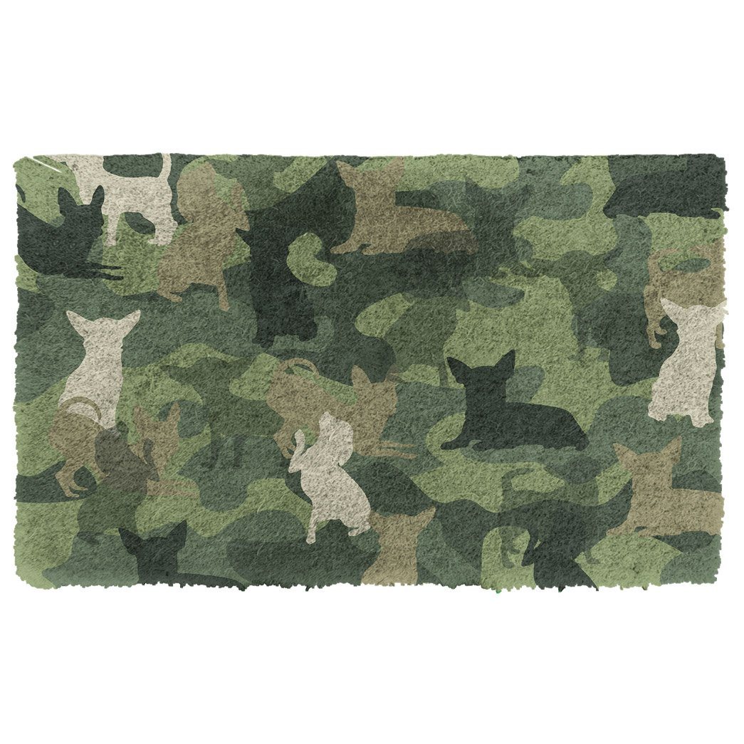 Noodever 3D Chihuahua Camo Doormat