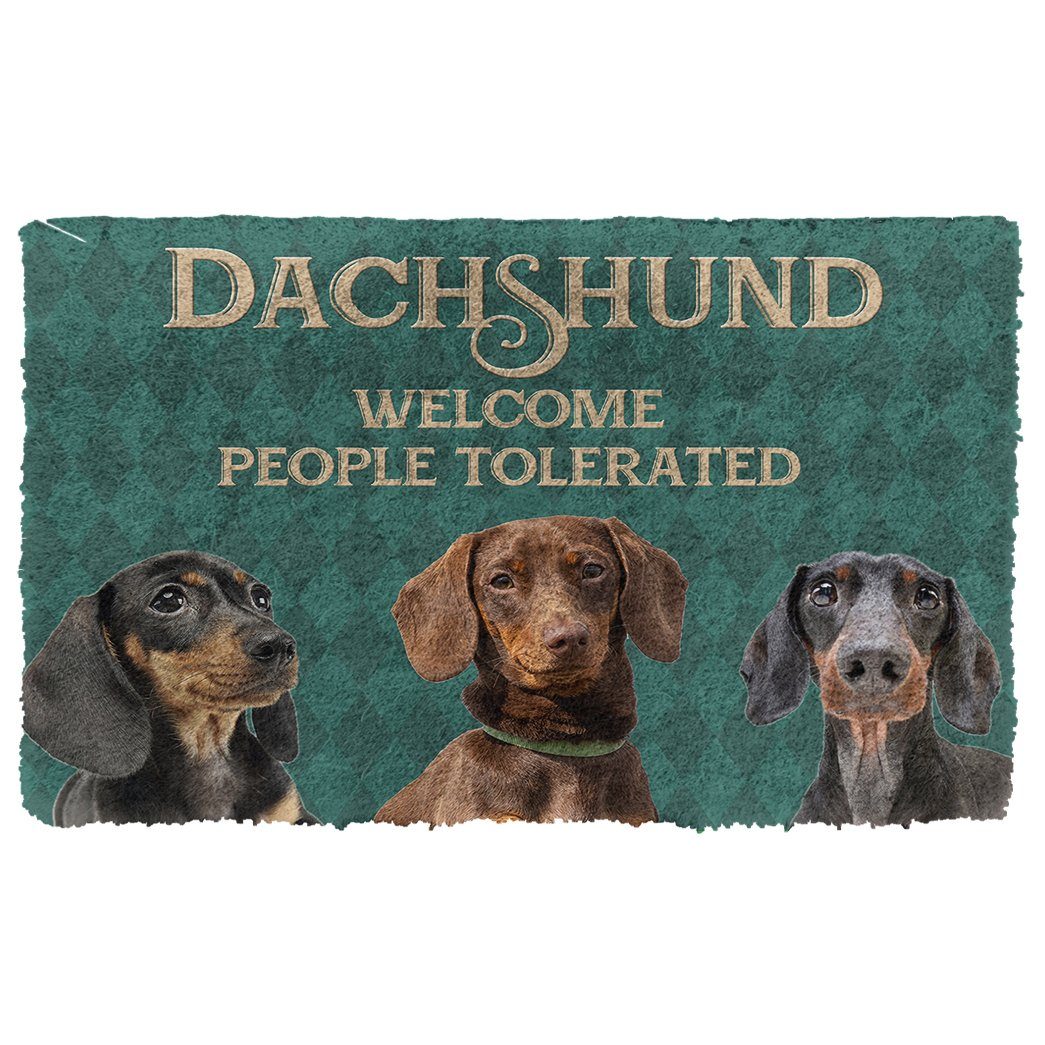 Noodever 3D Dachshund Welcome People Tolerated Doormat