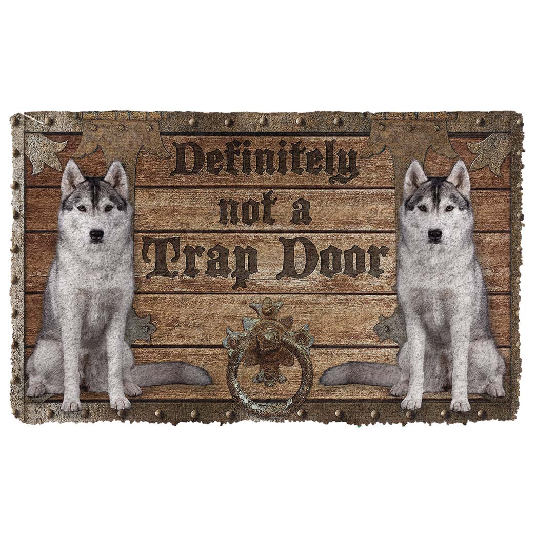 Noodever 3D Definitely Not A Trap Door Wolf Doormat