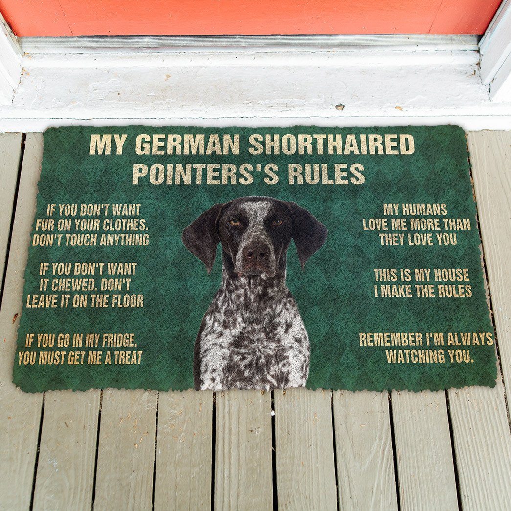 Noodever 3D German Shorthaired Pointers's Rules Doormat