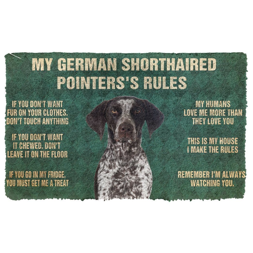 Noodever 3D German Shorthaired Pointers's Rules Doormat