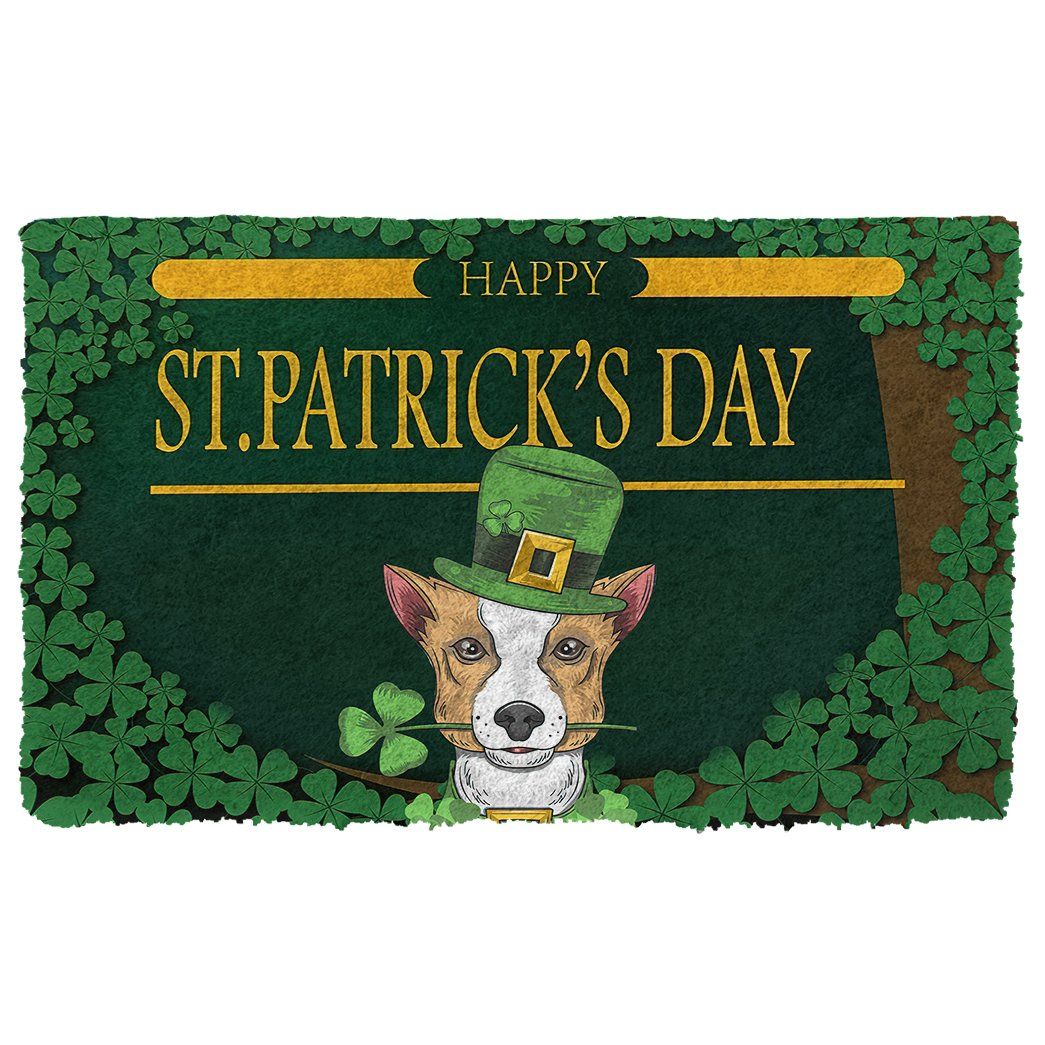 Noodever 3D Happy St Patrick Day Beagle Doormat